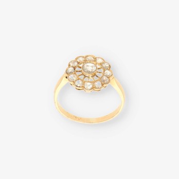 Anillo vintage oro y diamante 2