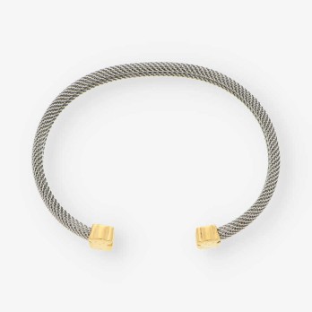 Pulsera acero y oro TOUS 2