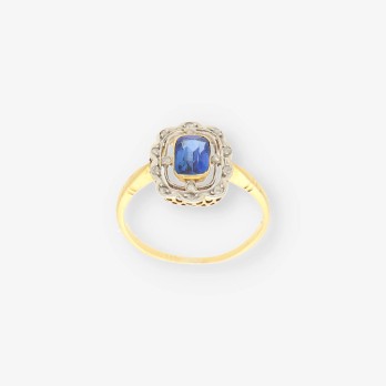 Anillo vintage oro y diamante aÃ±os 40 2