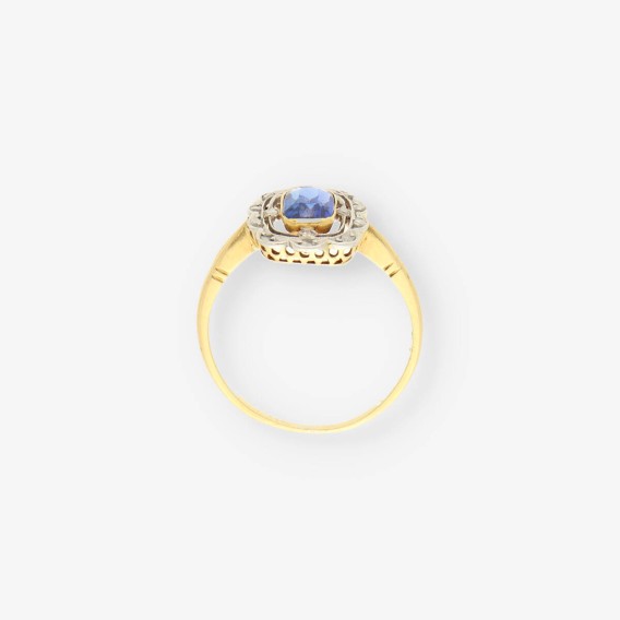 Anillo vintage oro y diamante aÃ±os 40