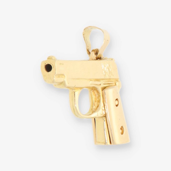 Colgante revolver oro