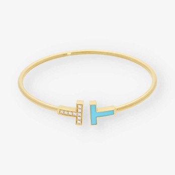 Pulsera oro, turquesa y bri TIFFANY