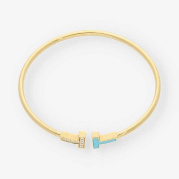 Pulsera oro, turquesa y bri TIFFANY 2