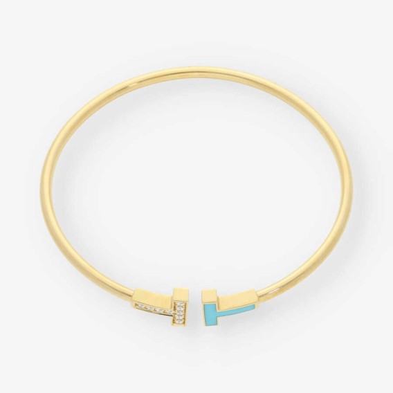 Pulsera oro, turquesa y bri TIFFANY