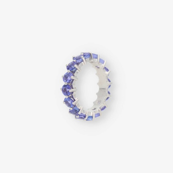 Alianza oro bl. y tanzanitas aprox.5 Qt.