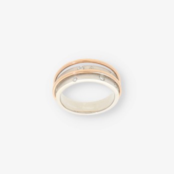 Anillo bicolor oro y bri 2
