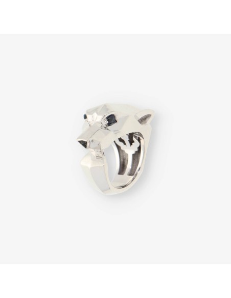Anillo pantera oro blanco