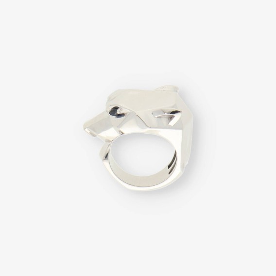 Anillo pantera oro blanco