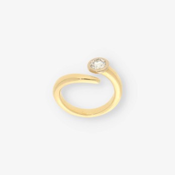 Anillo oro y bri aprox. 0.5 Qt 2