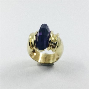Anillo de oro y amatista 2