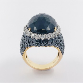 Anillo en oro rosa 18kt con brillantes y Ã³nix 2