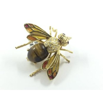 Broche de oro en forma de abeja