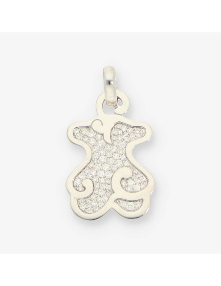 Colgante oro blanco y bri TOUS