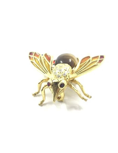 Broche de oro en forma de abeja