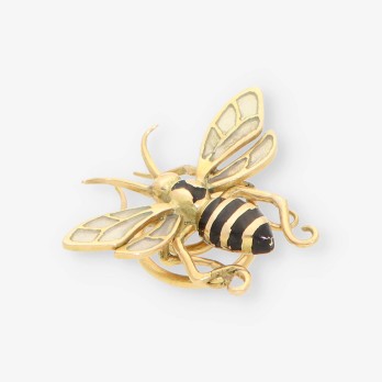 BotÃ³n solapa Abeja oro 2