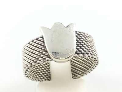 Comparar Hasta aquí aluminio Anillo Tous en plata y acero | Comprar joyas y relojes Tous de segunda mano  | Comprar anillos de segunda mano