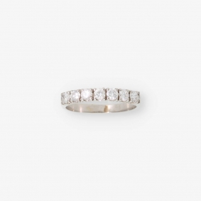 Anillo en oro blanco 18kt con brillantes | Comprar anillos de segunda mano
