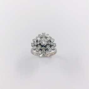 Anillo oro blanco y diamantes | Comprar anillos de segunda mano