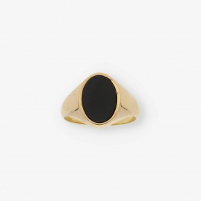 Anillo sello en oro 18kt con onix | Comprar anillos de segunda mano