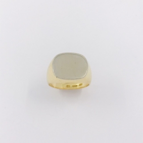 Anillo sello rectangular en oro 18kt | Comprar anillos de segunda mano