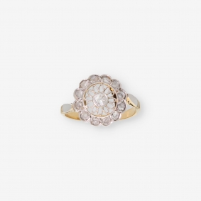 Anillo vintage en oro 18kt con brillante central | Comprar anillos de segunda mano
