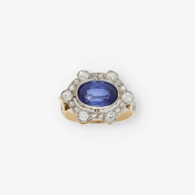 Anillo vintage en oro 18kt con diamantes | Comprar anillos de segunda mano