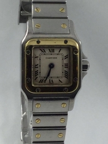 Cartier Santos de acero y oro para dama | Comprar joyas y relojes Cartier de segunda mano | Comprar reloj segunda mano