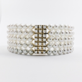 Pulsera de perlas y brillantes | Comprar pulseras de segunda mano
