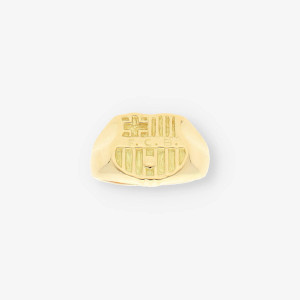 Anillo sello con el escudo del Barcelona en oro 18kt