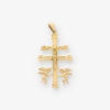 Colgante cruz de Caravaca en oro 18kt